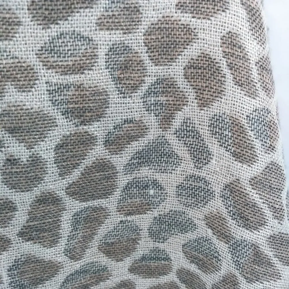Cheetah Print Scarf Wrap Fringe Hem